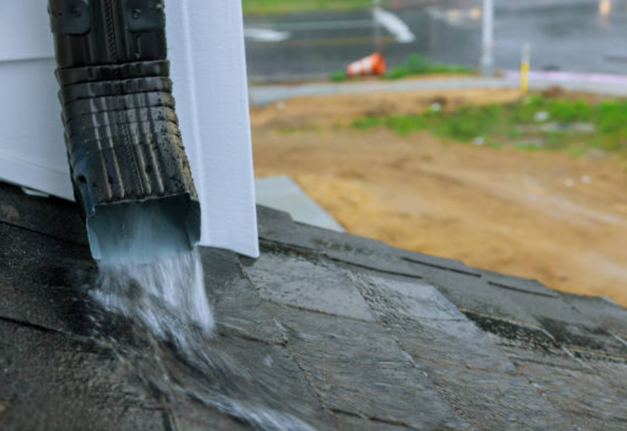 blocked downspouts